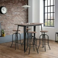 Best deal 🌟 Julian Bowen Grafton Bar Table with 4 Spitfire Stools 🔔