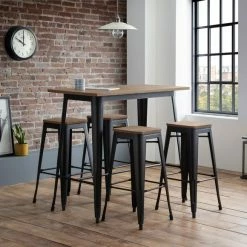 Best deal 😉 Julian Bowen Grafton Bar Table with 4 Backless Bar Stools 🧨