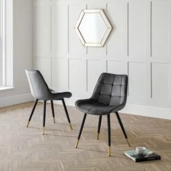 Best Pirce ❤️ Julian Bowen Hadid Set of 2 Dining Chairs 🌟