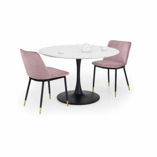 Buy ❤️ Julian Bowen Holland Round Pedestal Dining Set with 2 Delaunay Chairs ⭐ -Julian Bowen Sales Store 30794276
