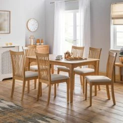 Coupon 🌟 Julian Bowen Ibsen Rectangular Dining Table with 6 Chairs 💯