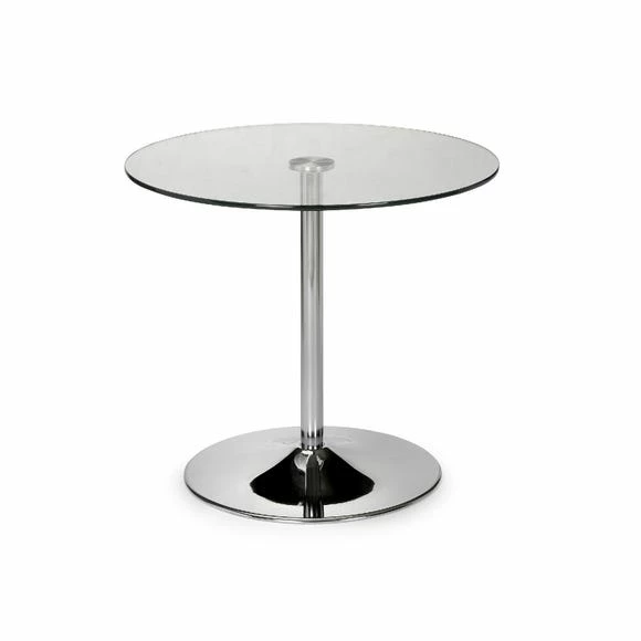 Best Sale 👏 Julian Bowen Kudos Round Glass Pedestal Dining Table with 4 Kari Grey Chairs 💯 5 Best Sale 👏 Julian Bowen Kudos Round Glass Pedestal Dining Table with 4 Kari Grey Chairs 💯 - Image 3