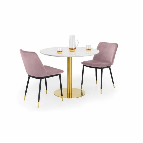 Top 10 🌟 Julian Bowen Palermo Round Dining Set with 2 Delaunay Chairs ⭐ 4 Top 10 🌟 Julian Bowen Palermo Round Dining Set with 2 Delaunay Chairs ⭐ - Image 2