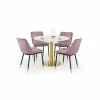 Best deal 🤩 Julian Bowen Palermo Round Dining Set with 4 Delaunay Chairs 👍 -Julian Bowen Sales Store 30794338