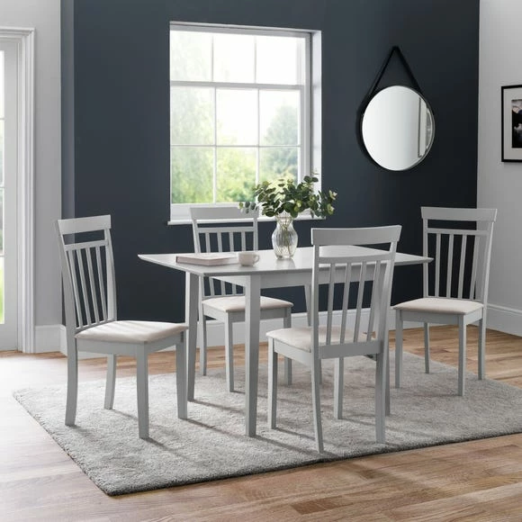 Cheapest 👏 Julian Bowen Rufford Grey Dining Table with 4 Coast Grey Chairs 👍 3 Cheapest 👏 Julian Bowen Rufford Grey Dining Table with 4 Coast Grey Chairs 👍