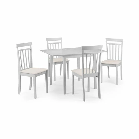 Cheapest 👏 Julian Bowen Rufford Grey Dining Table with 4 Coast Grey Chairs 👍 4 Cheapest 👏 Julian Bowen Rufford Grey Dining Table with 4 Coast Grey Chairs 👍 - Image 2