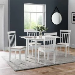 Best deal 🥰 Julian Bowen Rufford Square Dining Set with 4 Coast Chairs ✔️