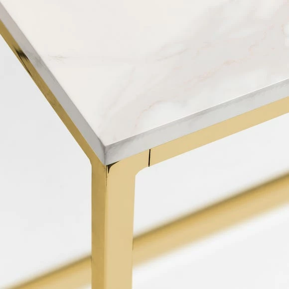 Wholesale 🤩 Julian Bowen Scala Rectangular Dining Table Gold 🧨 6 Wholesale 🤩 Julian Bowen Scala Rectangular Dining Table Gold 🧨 - Image 4