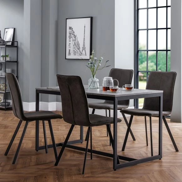 New ✔️ Julian Bowen Staten Rectangular Dining Table with 4 Monroe Chairs 😀 3 New ✔️ Julian Bowen Staten Rectangular Dining Table with 4 Monroe Chairs 😀