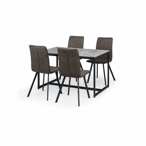 New ✔️ Julian Bowen Staten Rectangular Dining Table with 4 Monroe Chairs 😀 4 New ✔️ Julian Bowen Staten Rectangular Dining Table with 4 Monroe Chairs 😀 - Image 2