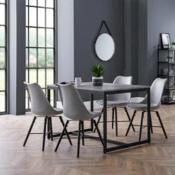 Flash Sale 🛒 Julian Bowen Staten Dining Set with 4 Kari Chairs 😍