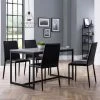 Flash Sale 🛒 Julian Bowen Staten Rectangular Dining Table with 4 Jazz Black Chairs 🔥 -Julian Bowen Sales Store 30794370