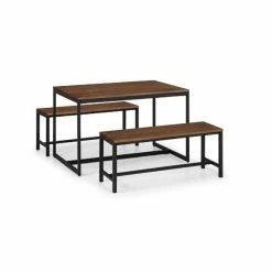 Brand new ๐ Julian Bowen Tribeca Rectangular Walnut Dining Table with 2 Tribeca Benches ๐ฅฐ
