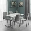 Wholesale ✔️ Julian Bowen Scala Rectangular Dining Table with 4 Jazz Grey Chairs 👏 -Julian Bowen Sales Store 30794586