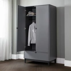Best reviews of 🥰 Julian Bowen Chloe Double 1 Drawer Wardrobe, Grey 😀