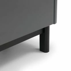 Promo ✔️ Julian Bowen Chloe 2 Drawer Bedside Table, Grey 👍 -Julian Bowen Sales Store 30809993 alt04