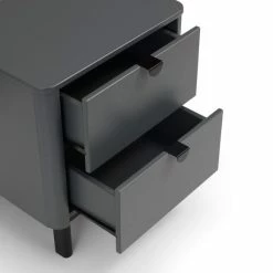Promo ✔️ Julian Bowen Chloe 2 Drawer Bedside Table, Grey 👍 -Julian Bowen Sales Store 30809993 alt05