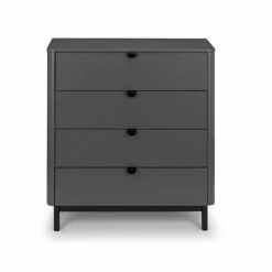 Best Pirce 😀 Julian Bowen Chloe 4 Drawer Chest, Grey 🛒 -Julian Bowen Sales Store 30809994 alt03