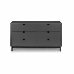 Best deal 🥰 Julian Bowen Chloe Wide 6 Drawer Chest, Grey ⌛ -Julian Bowen Sales Store 30809995 alt03