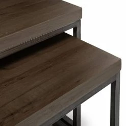 Hot Sale 🌟 Julian Bowen Brooklyn Oak Nesting Coffee Tables ✨ -Julian Bowen Sales Store 30809996 alt06