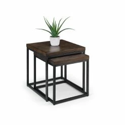 Cheap ❤️ Julian Bowen Brooklyn Nesting Lamp Tables Dark Oak 😉