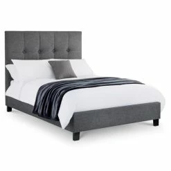 Coupon 💯 Julian Bowen Sorrento Slate Grey Upholstered Bed Frame 🔥